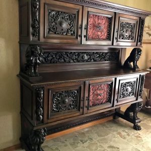 S2354 Renesansowy kredens + pomocnik, XX w.