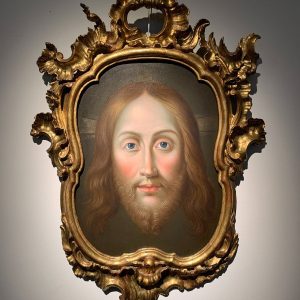 S2379 Twarz Chrystusa, Olej na miedzi, XVIII w.