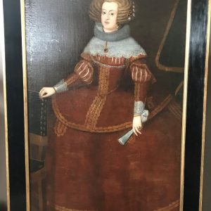 S2384 Portret Marii Anny Habsburg, Duży olej na płótnie, XVII w.