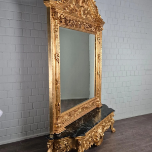 S2431 Barokowa konsola z dużym lustrem