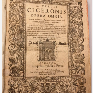 Ks756 Księga, Dzieła zebrane Cycerona, Mowy, Retoryka, Poezje/ Ciceronis Opera Omnia, 1588r., Język Łaciński