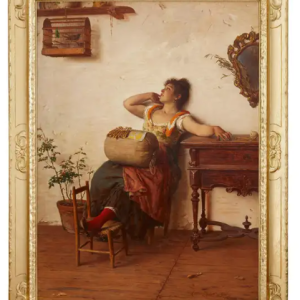 Ks831 Duży Obraz, Oryginał, Koronczarka