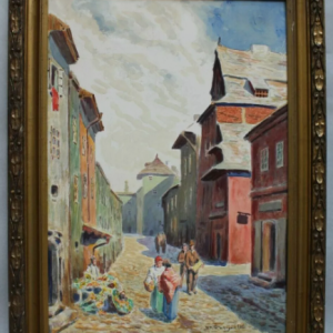 Ks113 Obraz, Oryginał Stanisław Fabijański (1865-1947), Widok Miasta