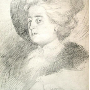 Ks164 Obraz, Oryginał, Zofia Atteslander (1874-1928), Portret Leontyny von Holnstein, 1910r.