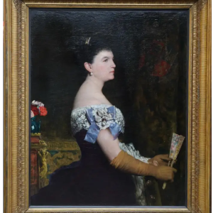 Ks657 Obraz, Portret Damy, XIXw.