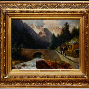 Ks819 Obraz, Anton Carl Baworowski (1853 - 1927), Pejzaż