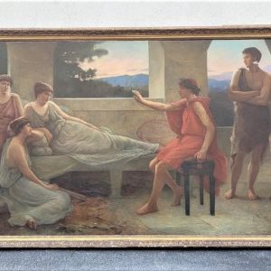 S2005 Młody cesarz z muzami, Duży olej na płótnie, XIX w.