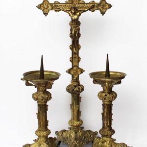 S1632 Krucyfiks + lichtarze, XIX w.