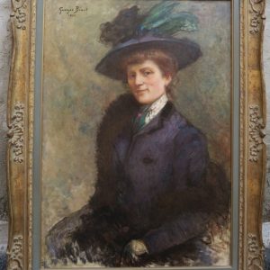 S1694 Portret, Olej na płótnie, XX w.