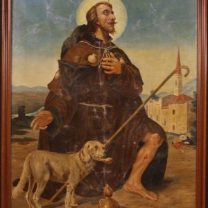 S2233 Święty Roch, Olej na płótnie, XX w.