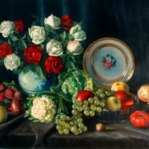 S538 Martwa natura, Olej na płótnie, XX w.