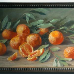 S612 Martwa natura z pomarańczami, Olej na płótnie, XX w.