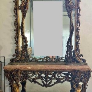 S840 Barokowa konsola z lustrem