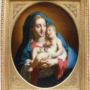 S2838 Dziewica z Dzieciątkiem, Olej na płótnie, XVIII w.