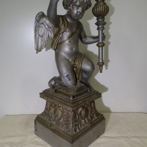 S2914 Anioł, Rzeźba/Lichtarz, XIX w.