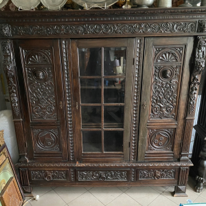 S3008 Neorenesansowa biblioteka + biurko, XIX w.