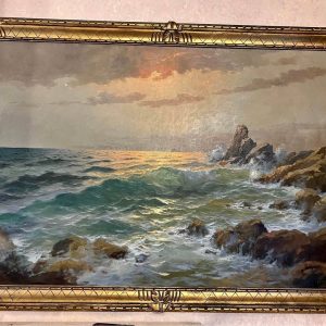 S3041 Wzburzone morze, Olej na płótnie, XX w.