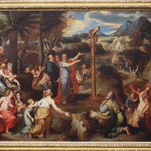 S3067 Mojżesz i miedziany wąż, Olej na płótnie, XVIII w.