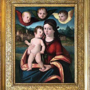 S3194 Madonna z Dzieciątkiem, Olej na drewnie, XVI w.