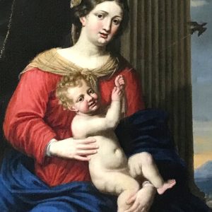 S3228 Madonna z Dzieciątkiem, Olej na płótnie, XVII w.
