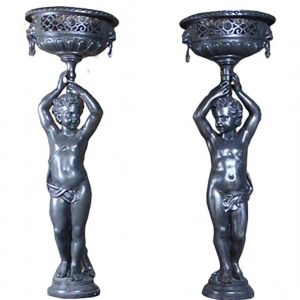 S3263 Para puttów z donicami, Rzeźby, XIX w.