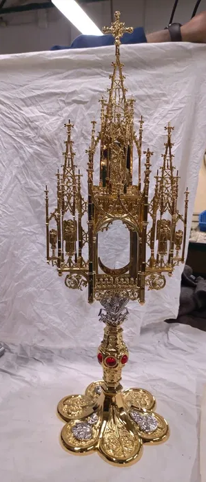 S2602 Duża gotycka monstrancja