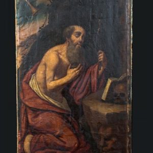 S3145 Święty Hieronim na pustyni, Olej na płótnie, XVIIw.