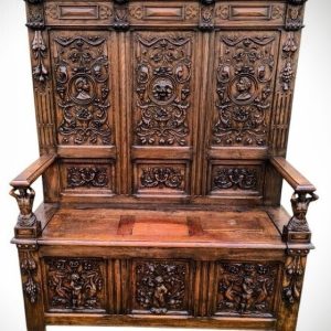 S497 Neorenesansowa ławka/skrzynia, XIX w.