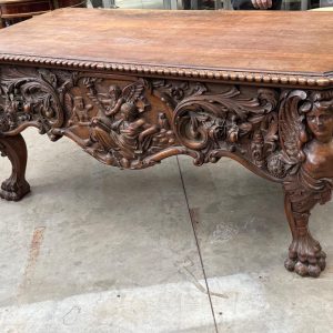 S771 Rzeźbiony stół/biurko, XX w.