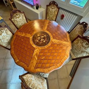 S1119 Stół + krzesła, XX w.