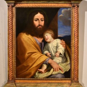 S3404 Św. Józef z Dzieciątkiem, Olej na płótnie, XVII w.