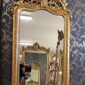 S3418 Lustro z aniołami, XIX w.