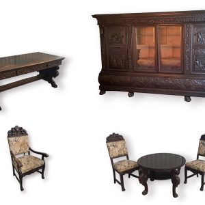 S3427 Renesansowy zestaw do gabinetu, XX w.