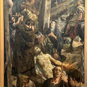 S2439 Zdjęcie z krzyża, Olej na płótnie, XX w.