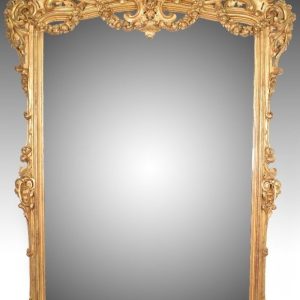 S2639 Duże rokokowe lustro, XIX w.