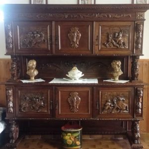 S3204 Renesansowy kredens + pomocnik, XX w.