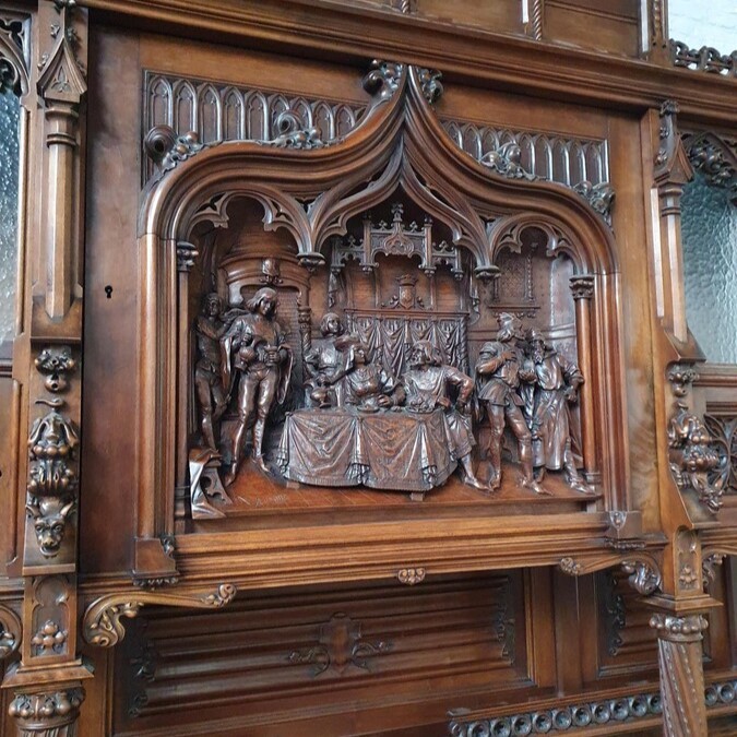 S247 Gotycki zestaw do jadalni, XIX w.