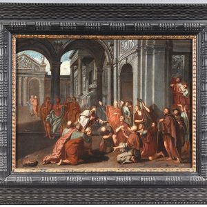 S819 Jezus błogosławiący wiernych, Olej na płótnie, XVII w.