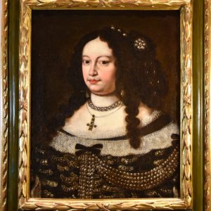 S3455 Portret księżnej Wiktorii Farnese, Olej na płótnie, XVII w.