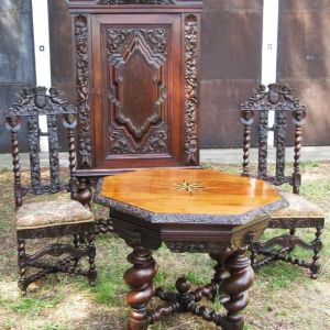 S3466 Zestaw mebli gdańskich, XIX w.