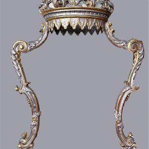 S1548 Duży dekoracyjny baldachim w kształcie korony, XVIII w.