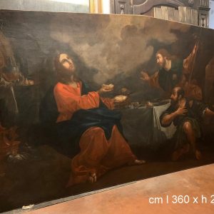 S3471 Wieczerza w Emaus, Ogromny olej na płótnie, XVI w.