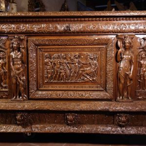 S2960 Sąd Parysa, Bogato rzeźbiona skrzynia, XVI w.