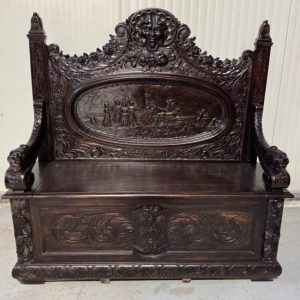 S1564 Barokowa ławka/skrzynia, XIX w.