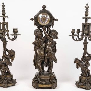 S1818 Zestaw kominkowy z puttami, XIX w.