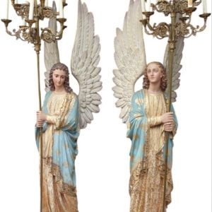 S43 Para dużych kandelabrów-aniołów, XIX w.