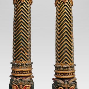 S904 Para barokowych kolumn z puttami, XVIII w.