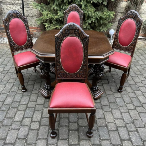 S3098 Zestaw do gabinetu w stylu gdańskim, XX w.