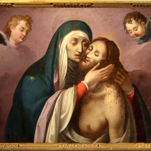 S1253 Pieta z cherubami, Olej na płótnie, XVI w.