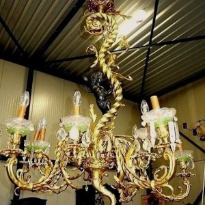 S1254 Rokokowy żyrandol, XIX w.